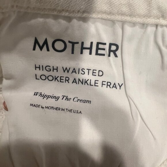 MOTHER DENIM - High Waisted Looker - Ankle Fray, Wash - Whipping the Cream 28 - Picture 6 of 6